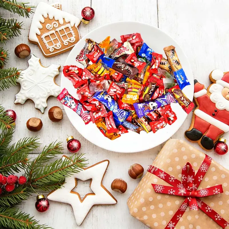 New Year's candy and chocolate gift box—a full pound of exquisite chocolates and candies; perfect for gifting, Chinese New Year, or Valentine's Day.