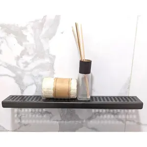 12 Inch Dark Bronze Stainless Steel Wall-Mounted Shower Shelf