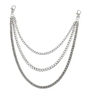 Pants Chain, Heavy Duty Belt Loop Chain Hip Hop Punk Trousers Jeans Chains with Lobster Clasps for Men and Women