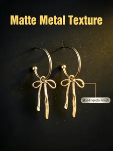 Elegant Bow Ear Cuffs for Women, Chic Fashion Jewelry, Perfect for Daily Wear & Parties, Ideal Gift for Valentine's Day, Mother's Day, New Year, Christmas