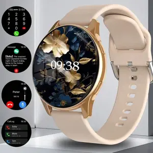 HD Curved Screen Smartwatch, BT Calling, Bluetooth, Message Notifications, Voice Assisant,Wrist-Raise Wake-Up, Customizable Dynamic Watch Faces, Step Counting, Gesture Control,Pedometer Unisex Wearable,Gift,Compatible with iOS and Android