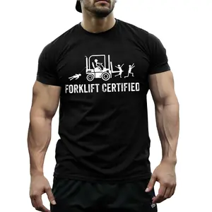 Forklift Certified Funny Operator T Shirt for Warehouse Job Pride Heavy Equipment Driver Gift Idea Safety Officer Graphic Tee