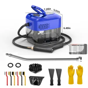 Multi functional handheld steam cleaner for household use, with a large capacity water tank and multiple adjustable gears, suitable for kitchen fumes, car seat cushions, floors, and tables. It is versatile and can clean the entire house