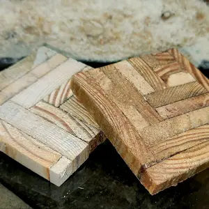 Reclaimed Lumber Coaster, 90 Degree Pattern, Any Finish