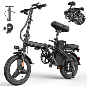 Electric Bike 750Watt Motor, 22MPH 30+ Miles PAS Range Bikes, Folding Ebike 14" Adults Electric Bicycles, 48V12 Removable Battery,  Men's and Women's Adult E-bike,UL 2849 Certified
