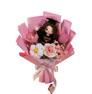 Graduation Crochet Flower Bouquet 2026 | Custom Handmade Graduate Doll | Unique Senior Gift for Her, Daughter & Friends