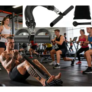 Strength training tension band, multi-functional foot resistance band, anti-break design, suitable for full-body muscle training and strength exercise