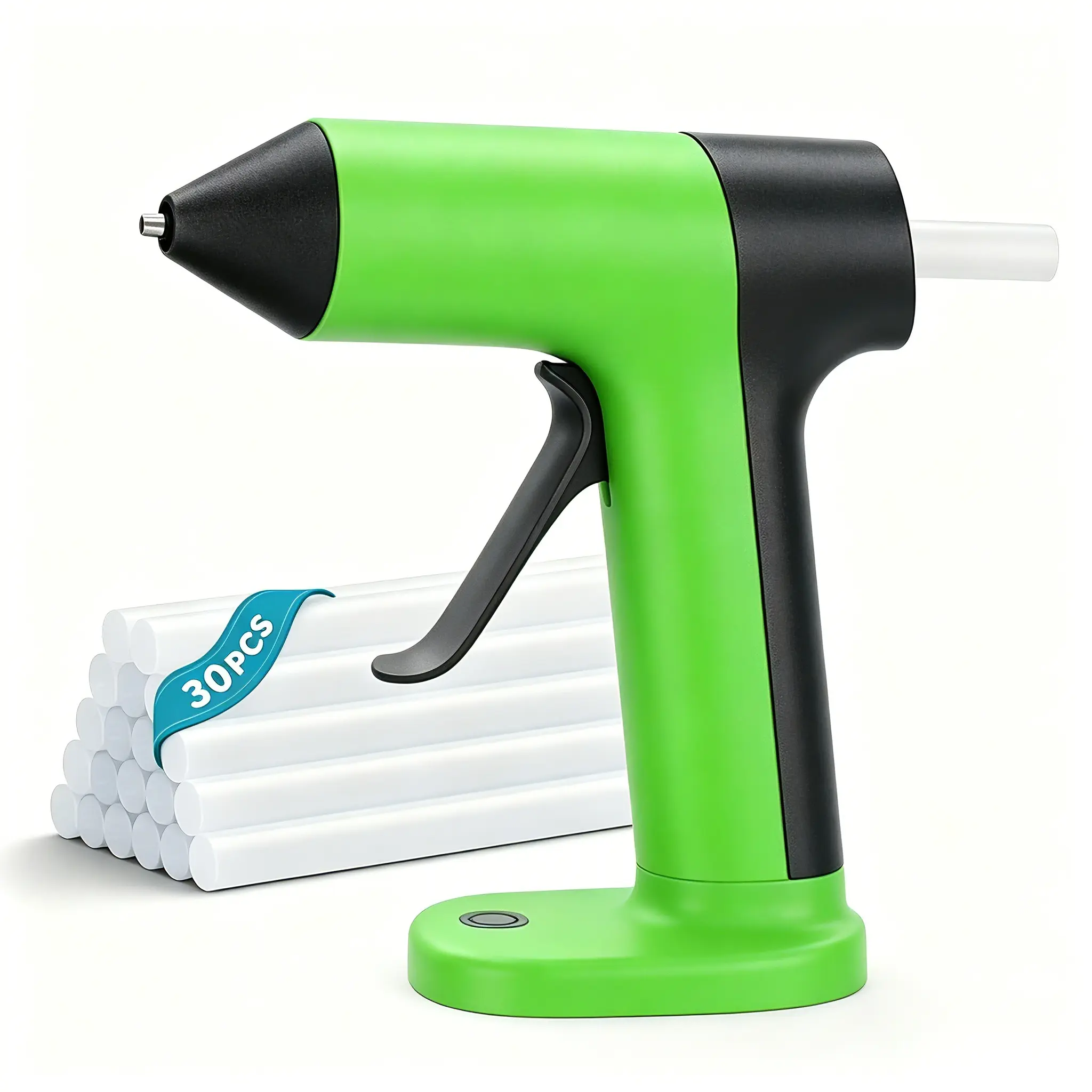Cordless Heat Glue Gun,DIY Glue Gun,30s Fast Preheating with 2Ah Built-in Battery,Hot Melt Glue Gun with 30pcs Premius Glue Sticks,Smart Power-Off,USB-C Inputs Suitable for DIY Craft,Home Repaire