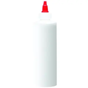 Empty Plastic Bottle With Cap No Label & label 8 oz