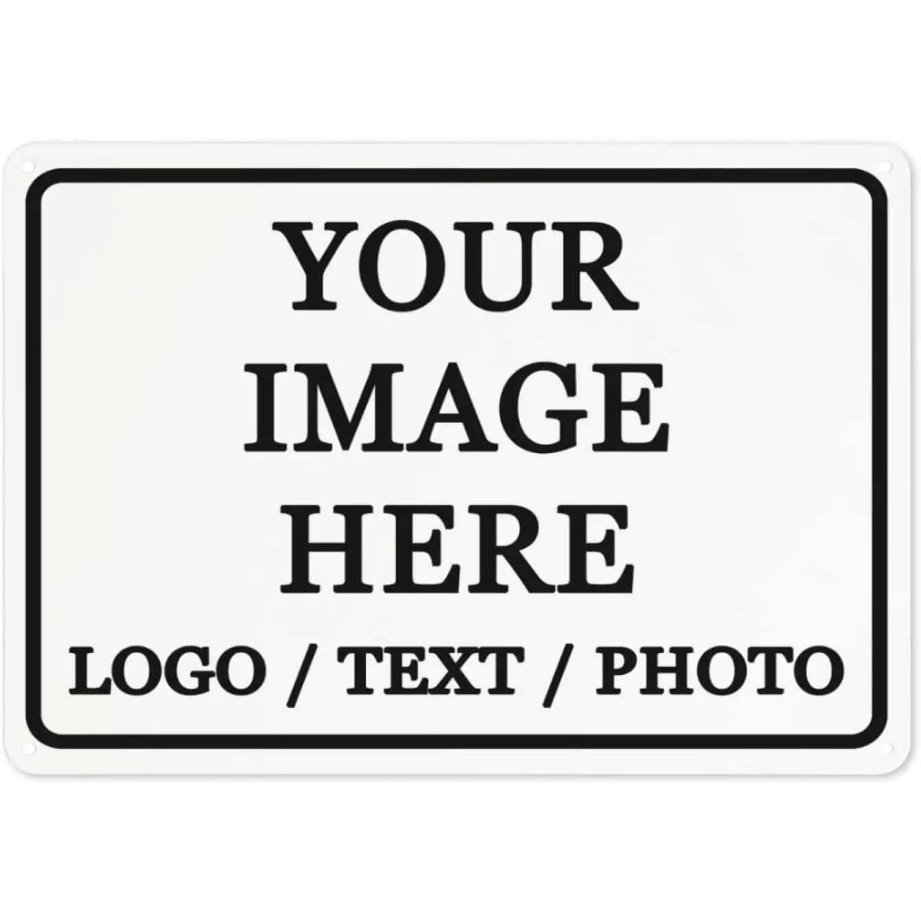 Bulk Custom Metal Signs - Make Your Own Customized Signs for Outdoor, Indoor, Business, Office, Home, Store, Yard, Street, Lawn - Add Your Logo, Text, Photo - 12x8inch