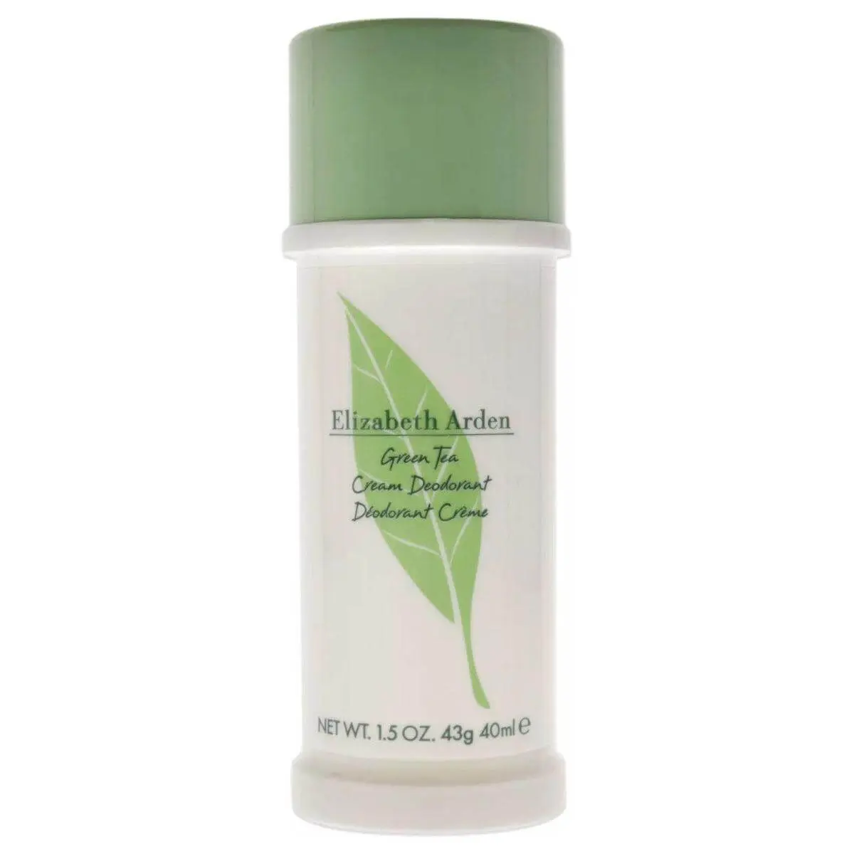 Elizabeth Arden Green Tea Herbal Deodorant Cream, Anti-Perspiration for Women with Lemon, Peppermint & Amber Notes, For All Skin Types, 1.5 oz, Female, 45Ml, Amber Warm Note, All‑Skin Friendly