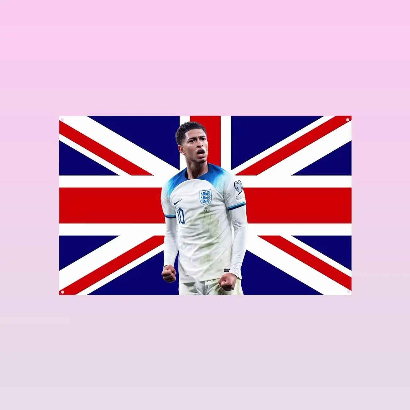 Jude Bellingham UK Flag | England Football Flag | Union Jack Tapestry | Jude Bellingham Wall Flag | Football Fan Gift