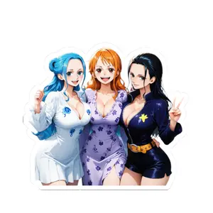Anime ViVi Nami Robin Trio Characters Kiss-Cut Stickers | Vinyl Decorative Sticker