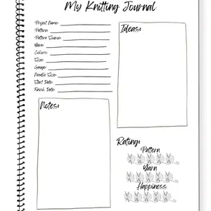 Large Knit Stitches Knitting Journal / Project Planner