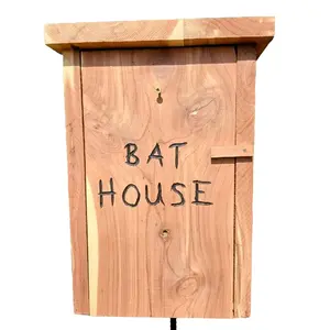 Red Cedar Bat House - Handcrafted w/ 3/4" Red Cedar Bat House, Air Ventilation, Lifetime Warranty, Durable Construction, Entrance Hole Designed for Bats