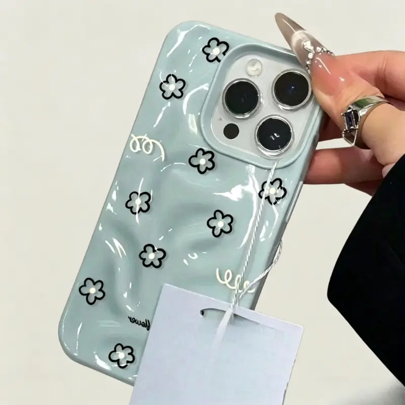 Antibacterial Botanical Line Art Flowers Plastic Phone Case for iPhone 11-17 Series - Shockproof Frosted Matte TPU, Military Grade Drop Protection, Precision Raised Beveled Edges, Minimalist Aesthetic, Responsive Tactile Buttons, Mobile Phone Accessory