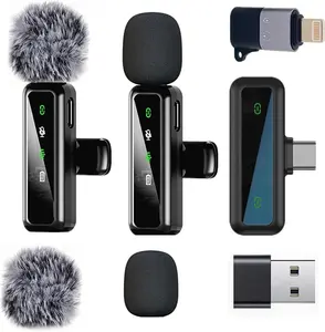 Wireless Lavalier Microphone for iPhone, Android & iPad | Mini Clip-On Mic for TikTok, YouTube, Vlogging, Live Streaming & Interviews - Black