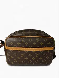 Pre-owned Louis Vuitton Monogram coated canvas with Vachetta leather trim Shoulder Bags Monogram Coated Canvas Shoulder Bag with Vachetta Leather Trim & Vachetta Accent, Amazon Brown, S014260324005