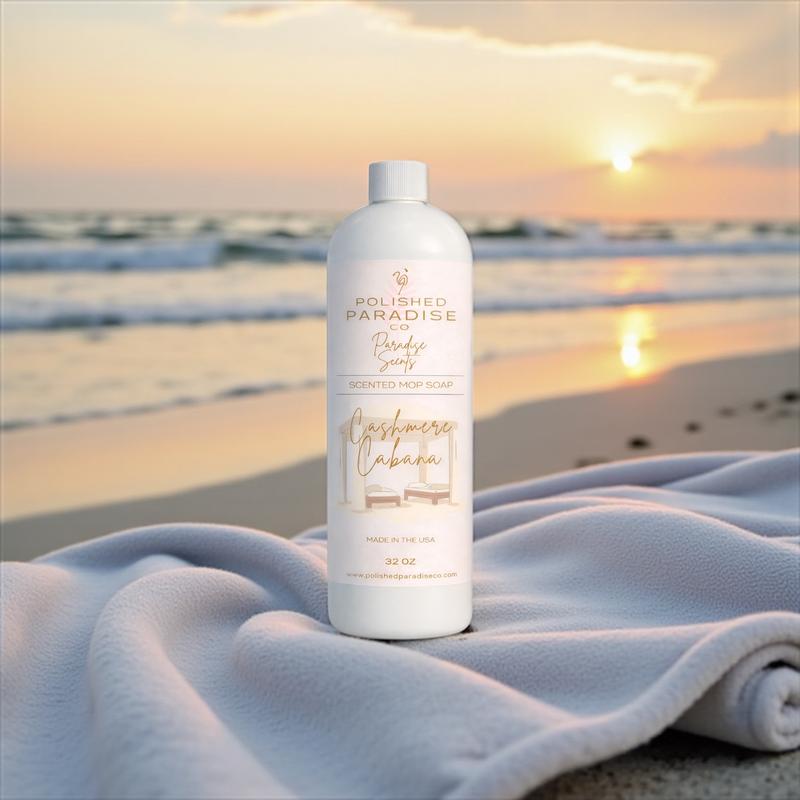 Polished Paradise Co. Resort Collection Scented Mop Soap 32 Oz Made in USA Premium Luxury Floor Cleaner for Multiple Floor Types Multipurpose