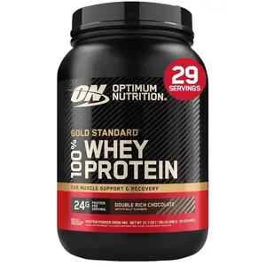 Optimum Nutrition Gold Standard 100% Whey Protein Powder, Double Rich Chocolate 1.98 Pound (Packaging May Vary)