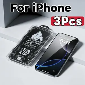 iPhone Screen Protector Film Set, Easy Installation, Dust-Free Design, Bubble-Free Application, Essential Phone Accessory