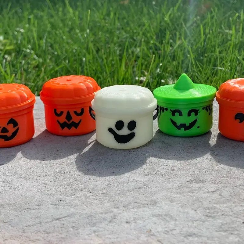 3D Printed Nostalgic Halloween Decoration Buckets holiday ornaments