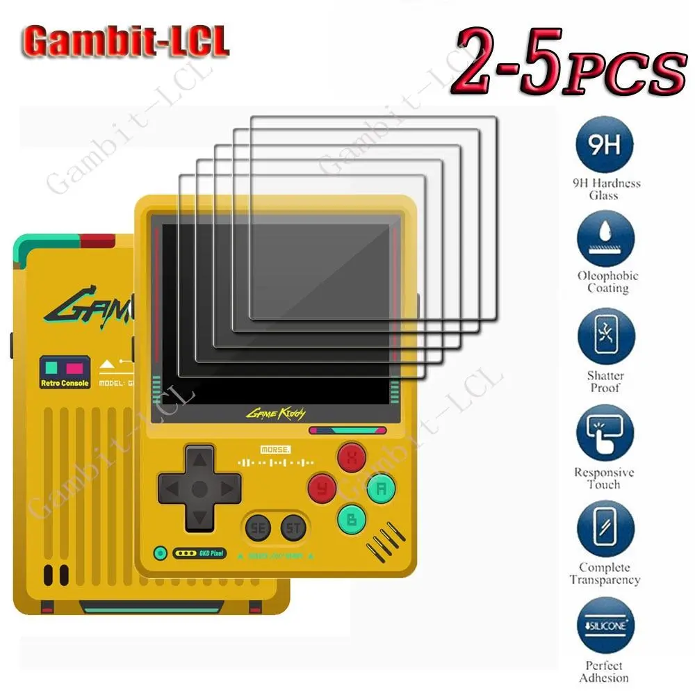 2-5PCS 9H Original Tempered Glass For GKD Pixel 2 2.4" Consoles Playing Games ON GKDPixel2 Pixel2 II Screen Protector Cover Film