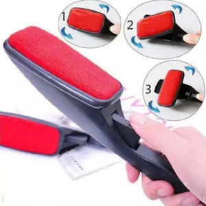 Rotatable Electrostatic Dust Removal Brush Clothes Dry Cleaning Sticking Device Hair Reusable Static Coat Pet Fur Remover Brush cloth