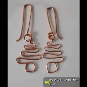 Handcrafted Copper Wire Earrings - Unique Spiral Design for Stylish Accessories