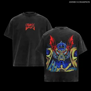 Night Lords Warhammer 40K Oversized Washed T-Shirt | Grimdark Chaos Legion Graphic Tee, Dark Gothic Aesthetic, Vintage Streetwear Style for Hardcore Sci-Fi & Warhammer Fans