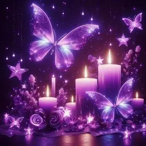 5D DIY Full Drill Diamond Painting - Diamond Painting Kit Dreamy Butterfly Mosaic Canvas DIY Wall Art, Home Wall Decoration