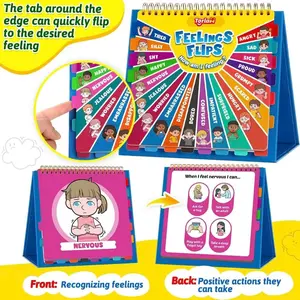 Emotional & Emotional Books for Young Learners, Understand Emotions, Social Emotional Flip Book, Learning Tool, Calm Corner Supplies, Visual Learning Tools