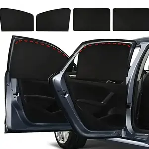6Pcs Magnetic Car Side Window Sunshades - Black Mesh for Privacy & UV Protection, Fit for Vehicles with Magnets, Easy Install, Shading Curtains Only for parking use