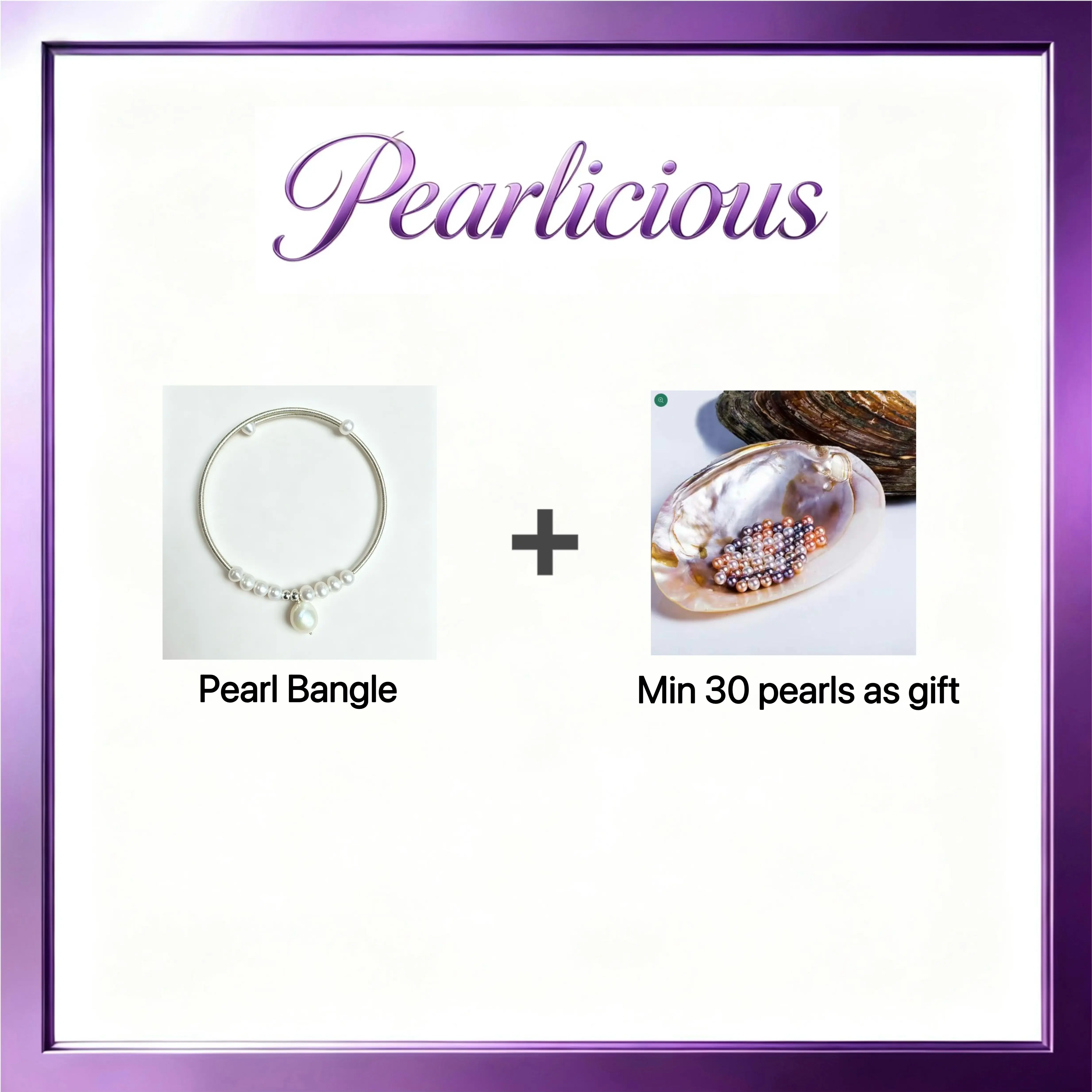 Pearl bangle with Freshwater Cluster king pearl Gift (At least 20 Pearl)[live opening] / Freshwater Pearl bangle Random Pearl Color In Jewelery