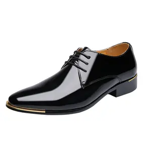 Men's Dress Business Oxford Shoes - Solid Pattern Leather Footwear Walking Shoes