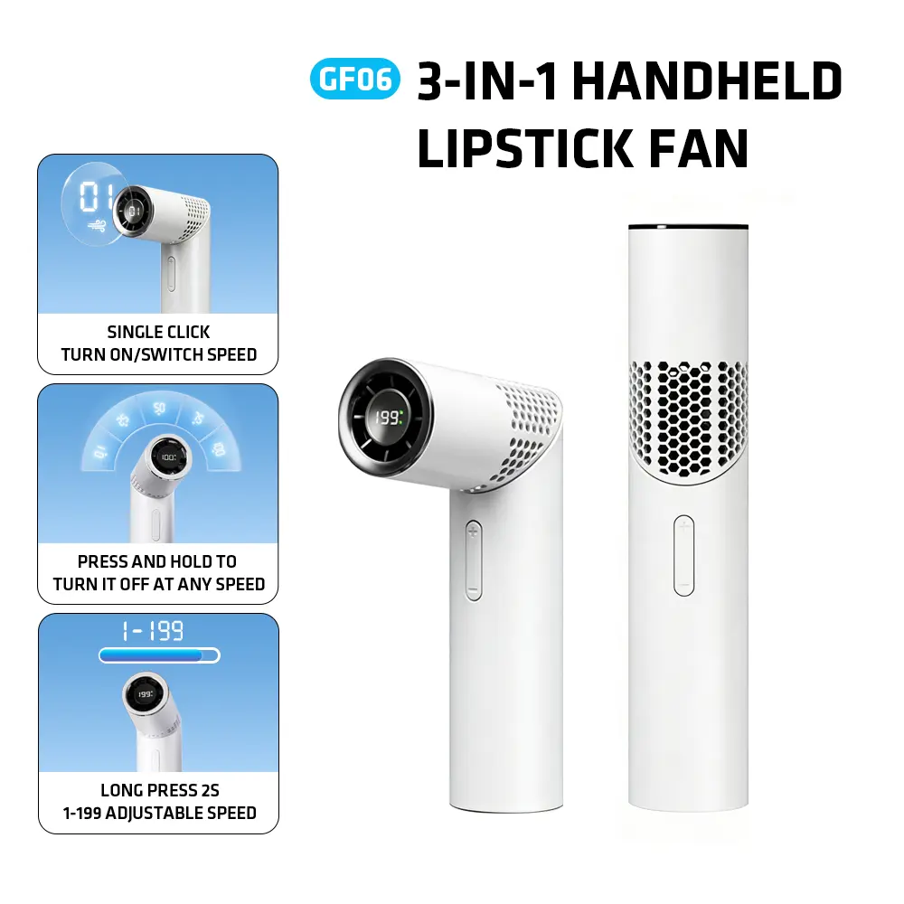 Portable Handheld Fan Rechargeable，3 in 1 Handheld Fans,199-Speed Adjustable Handheld,Neck Fan,LED Display,3000mAh,USB-C Charging,for Outdoor fan,Stress-relief