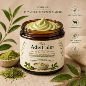 Whipped Tallow Cream with Matcha – Deep Hydration Face & Body Moisturizer