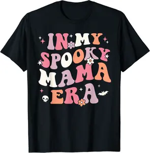 In My Spooky Mama Era Retro Halloween Witchy One Spooky Mom T-Shirt - Ajitasirba Shop 67B0CFDZXCQP