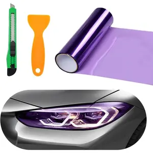 Purple Headlight Tint Vinyl Roll - 12x48 Inch DIY Kit for Tail Lights & Fog Lights | Tools Included!