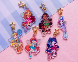 Winx Club Acrylic Keychains ~ Pixel Art / 3" Perfect for decorating bags, keys, or gifts.
