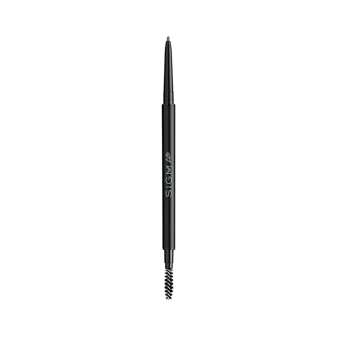 Sigma Beauty Fill + Blend Brow Pencil Dual-Ended Design for Precise Filling and Blending Long-Lasting Waterproof Formula with Retractable Tip and Built-in Spoolie Brush - Cosmetic