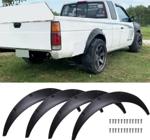 Universal Wide Body Wheel Arch Fender Flares, 4Pcs Anti-Scratch Anti-Collision Exterior Protector, Durable Easy Install Wheel Arch Trim, Car Exterior Modification Accessories for Sedans SUVs Trucks