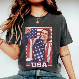 USA Hockey Vintage Graphic T-Shirt – Patriotic American Sports Fan Tee