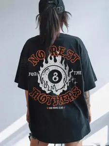 Mother Tee Comfort Colors® Trendy 8 Ball Lucky Mama Shirt Vintage Flames Rad Mom Birthday Gift Moto Edgy Grunge Aesthetic Streetwear