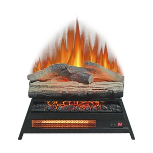23 inch Electric Fireplace  3D Log set insert, Infrared Fireplace Heater for Indoor