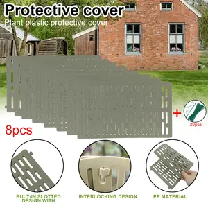 8 Pack Plastic Tree Trunk Protector Interlocking Flexible Tree Trunk Wraps Tree Guard Against Animal Mower Trimmer Sun Damage