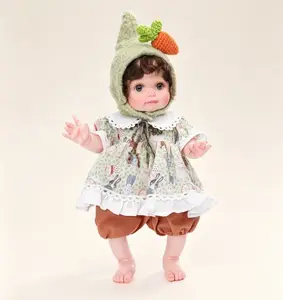 19 Inch 48 CM Full Vinyl Body Reborn Baby Girl Doll Toy For Child Fashion Birthday Gift For Kids Bathe Play House Toy Handmade Collectable Humanoid Dolls