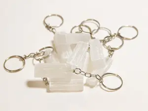 Selenite Crystal Keychain