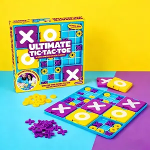 Tic Tac Toe Board Game - Interconnected Strategy Fun Toy with Mini Pieces, 12+ Years Brain Teaser for Logical Thinking & Intelligence Challenge, Family Interactive Novelty for Easter Gatherings, Wall Decor