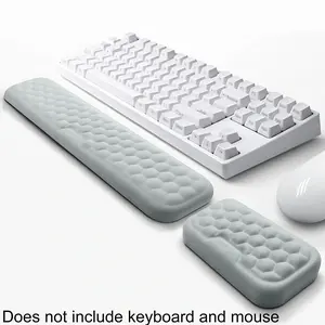 Multi-size Memory Foam Wrist Rest Mouse Pad, Multi-size Full Coverage Keyboard & Mouse Wrist Rest Pad, Soft Wrist Support Pad for Home & Office